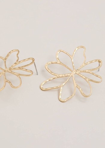 Phase Eight Gold Open Flower Stud Jewellery Gold Australia | YL8714653